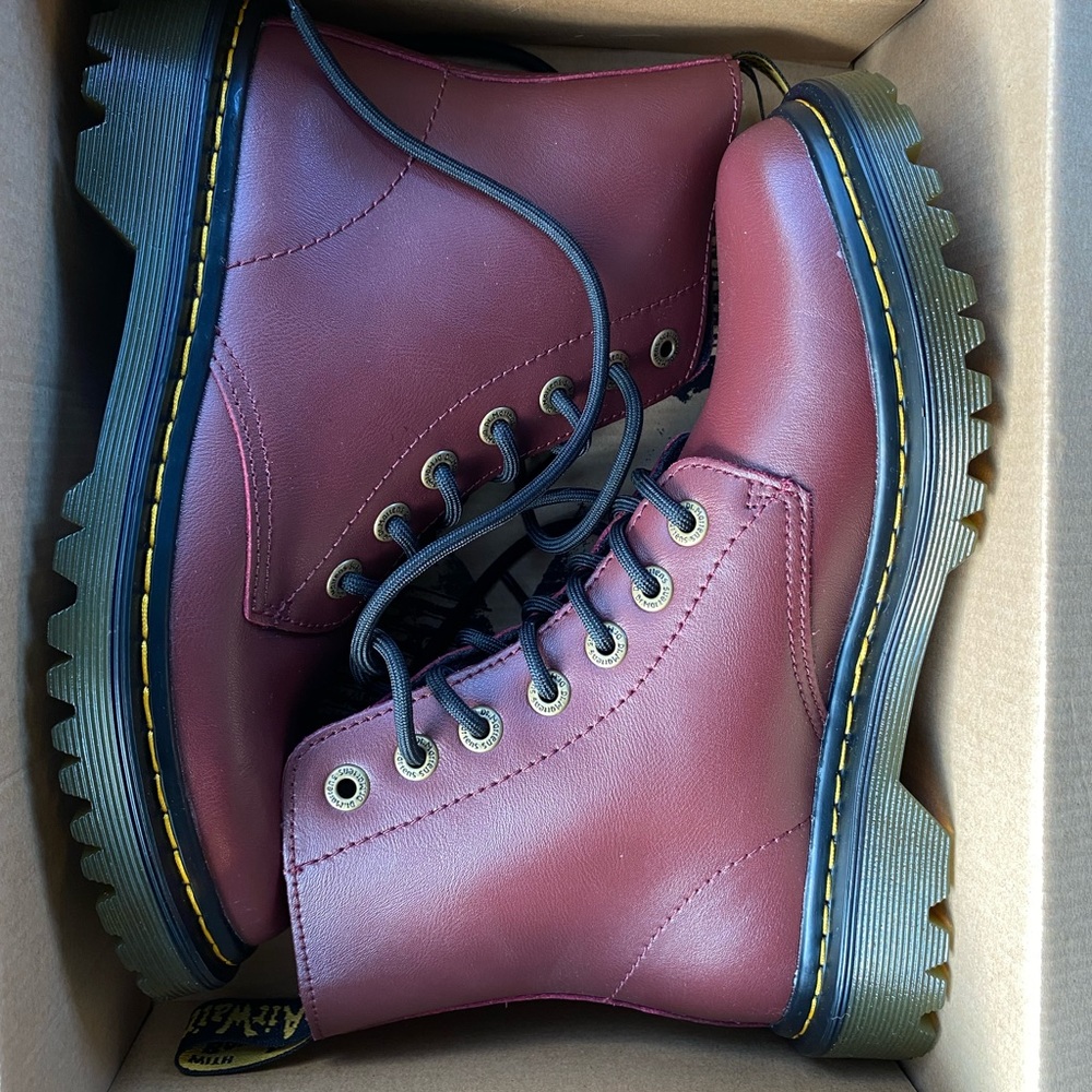 Dr. Martens Burgundy Combat Boots